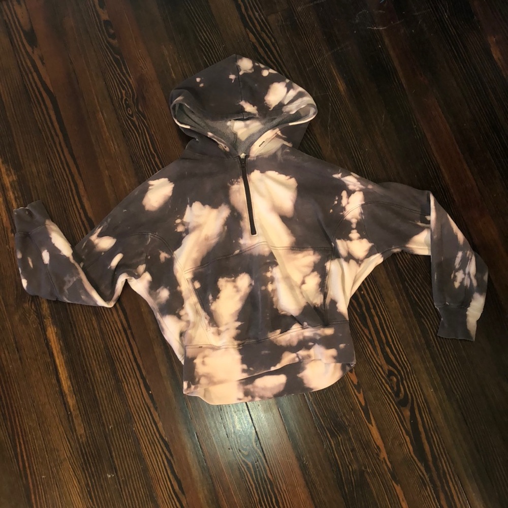 free people movement b&w bleach dyed sweater XS